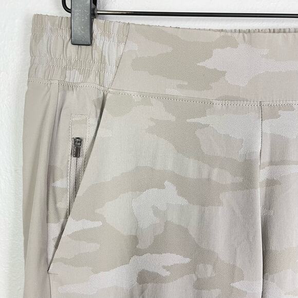 Athleta | Petite Beige Cream Camo Print High Rise Brooklyn Jogger Workout Pants - Picture 7 of 11